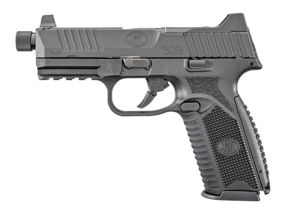 FN 66100375 509T 9mm Luger 17+1/24+1, 4.50in Black Steel Threaded Barrel, M view 3