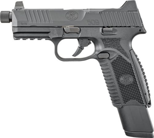 FN 66100375 509T 9mm Luger 17+1/24+1, 4.50in Black Steel Threaded Barrel, M view 4