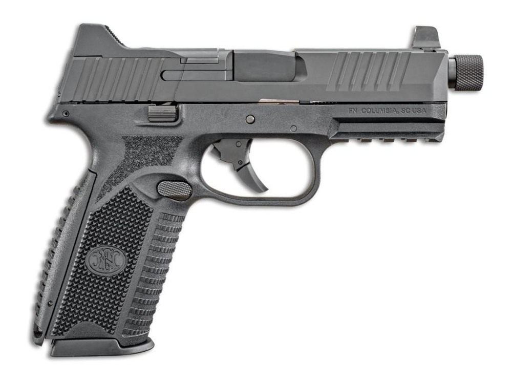 FN 66100527 509T 9mm Luger 10+1, 4.50in Black Steel Threaded Barrel, Matte view 3
