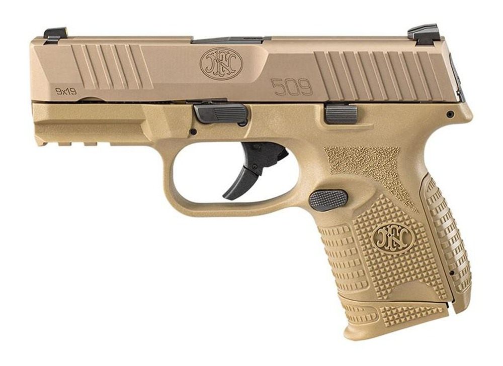 FN 66100819 509 Compact 9mm Luger 3.70in Barrel 10+1, Flat Dark Earth Polym view 3