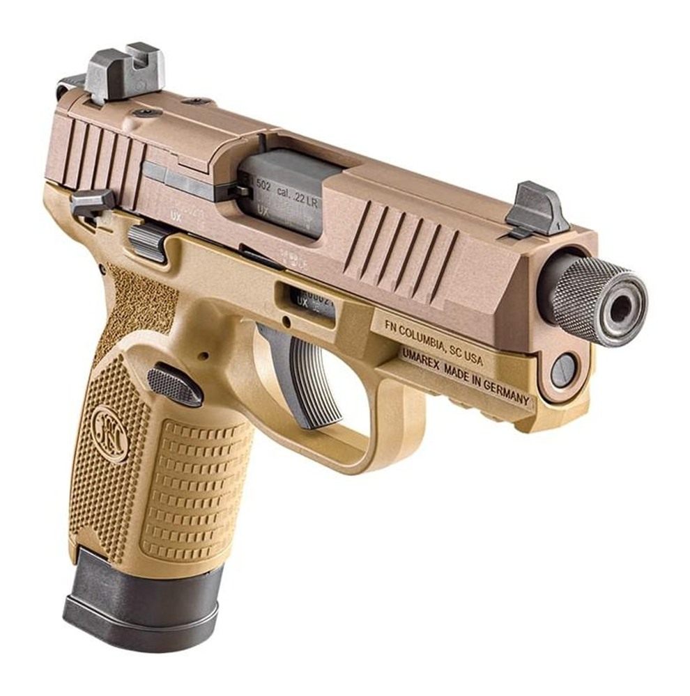 FN America 66101009 502 Tactical 22 LR 10+1 4.60in Black Steel Threaded Bar view 3