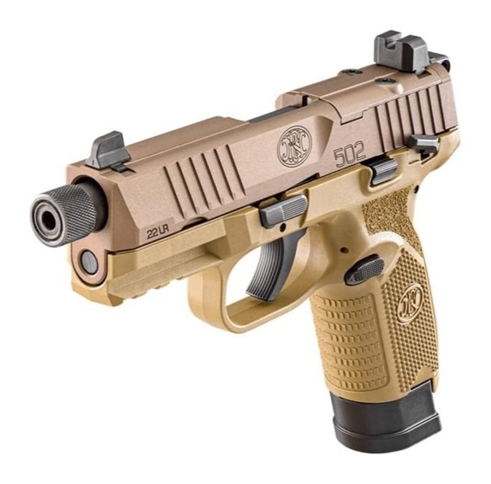 FN America 66101009 502 Tactical 22 LR 10+1 4.60in Black Steel Threaded Bar view 4