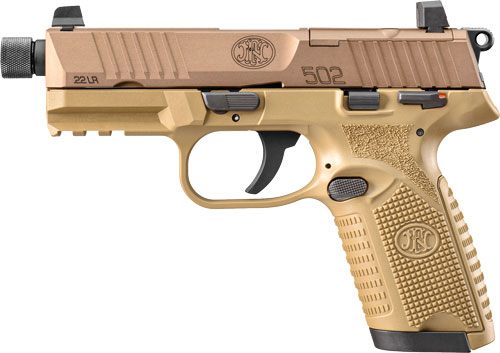 FN America 66101009 502 Tactical 22 LR 10+1 4.60in Black Steel Threaded Bar view 5