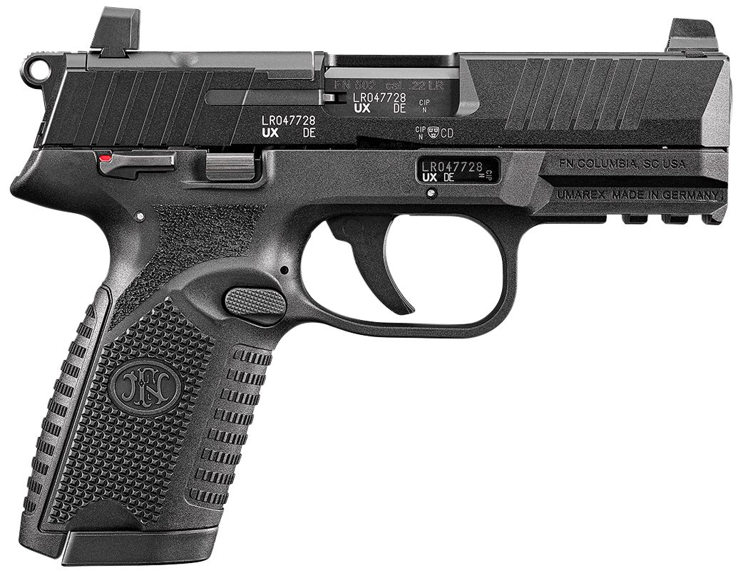 FN America 66101013 502 MRD Full Size 22 LR 10+1 4in Black Target Crown Ste