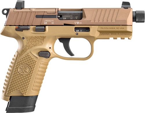 FN America 66101006 502 Tactical 22 LR 10+1/15+1, 4.60in Black Steel Thread view 5