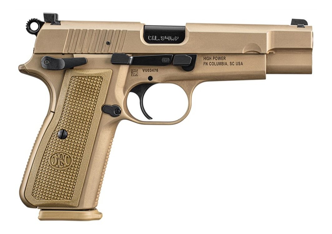 FN America 66101117 High Power 9mm Luger 10+1, 4.70in Black Target Crown St view 3
