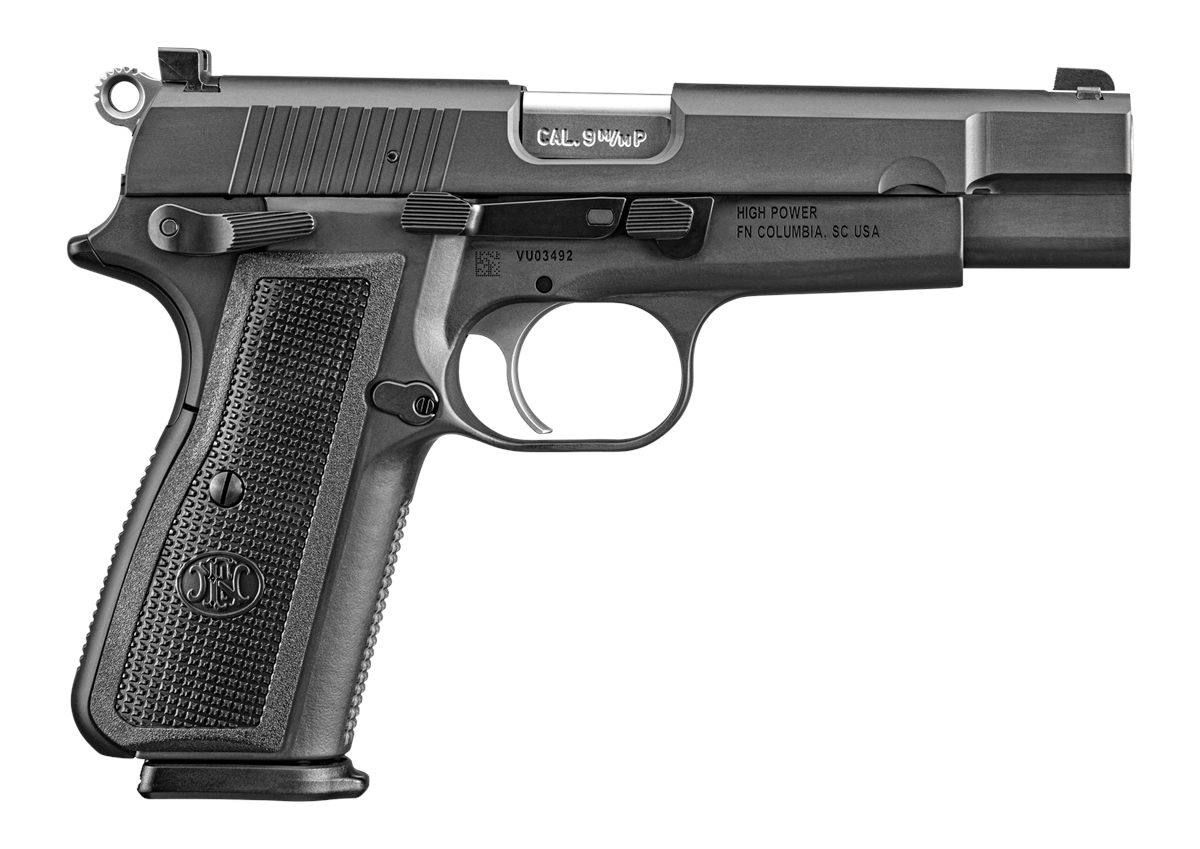 FN America 66101115 High Power 9mm Luger 10+1 4.70in Black Target Crown Ste