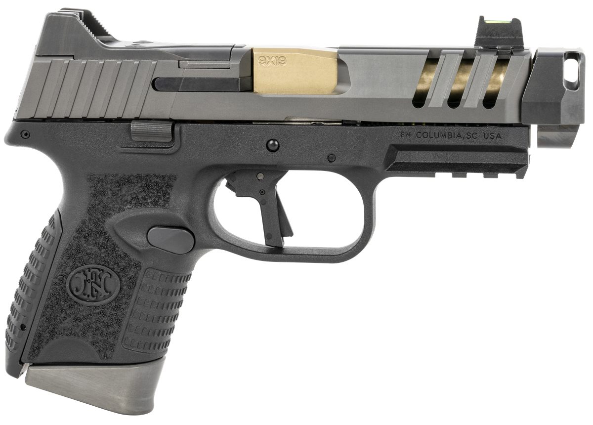 FN America 66101350 509 CC Edge 9mm Luger 10+1 (3) 4.20in Threaded Gold Bar