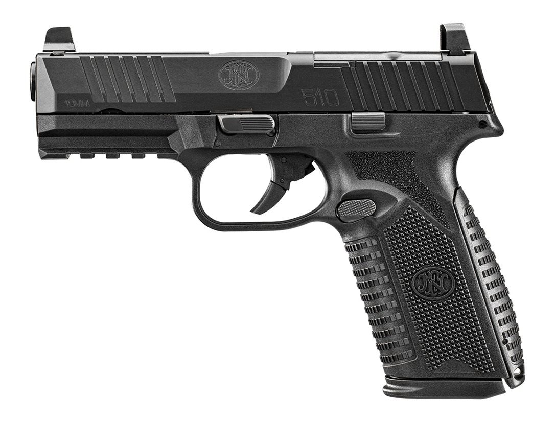 FN America 66101379 510 MRD Full Size 10mm Auto 15+1, 4.10in Black Target C view 3