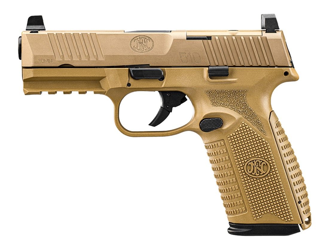 FN America 66101380 510 MRD Full Size 10mm Auto 15+1, 4.10in Black Target C view 3