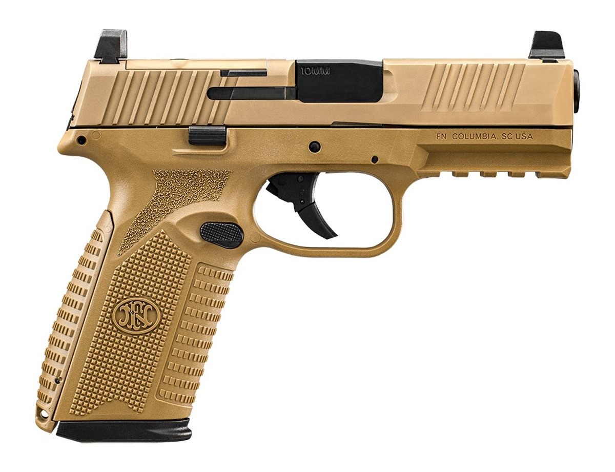FN America 66101382 510 MRD Full Size 10mm Auto 10+1, 4.10in Black Target C view 2
