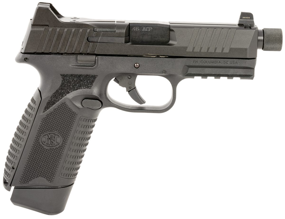 FN America 66101383 545 Tactical 45 ACP 15+1/18+1 4.71in Black Target Crown
