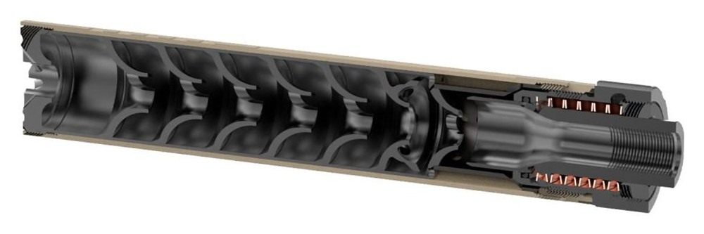 FN USA Rush 9 Ti Suppressor 1/2x28 9mm Luger 7.3in Black view 3