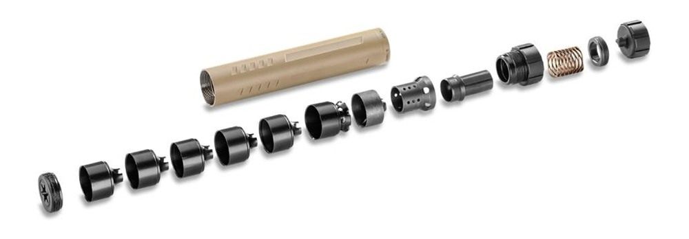 FN USA Rush 9 Ti Suppressor 1/2x28 9mm Luger 7.3in FDE view 2