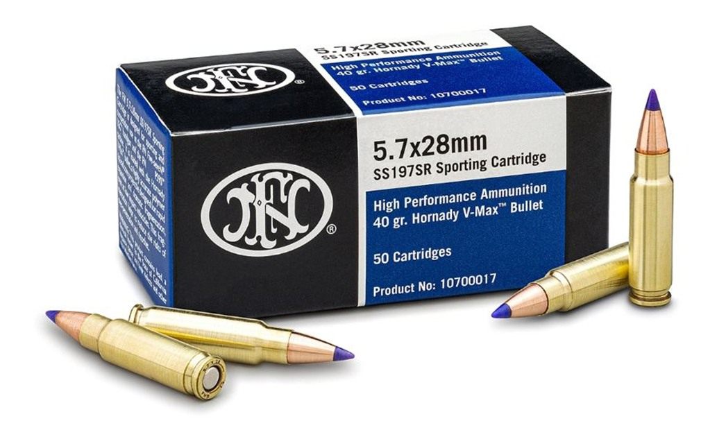 FN USA Handgun Ammunition 5.7x28mm 40gr V-MAX 1738 fps 500/ct