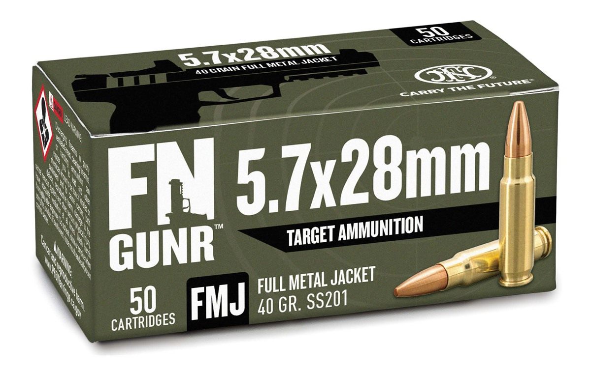 FN USA 10700032 Gunr 5.7x28mm 40gr Full Metal Jacket 50 Per Box/10 Case