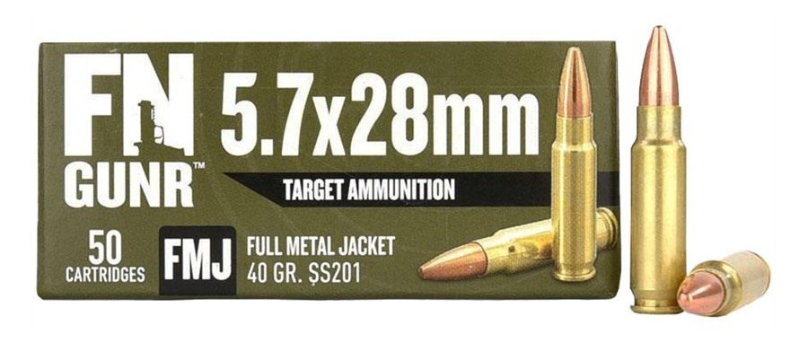 FN USA 10700032 Gunr 5.7x28mm 40gr Full Metal Jacket 50 Per Box/10 Case view 4
