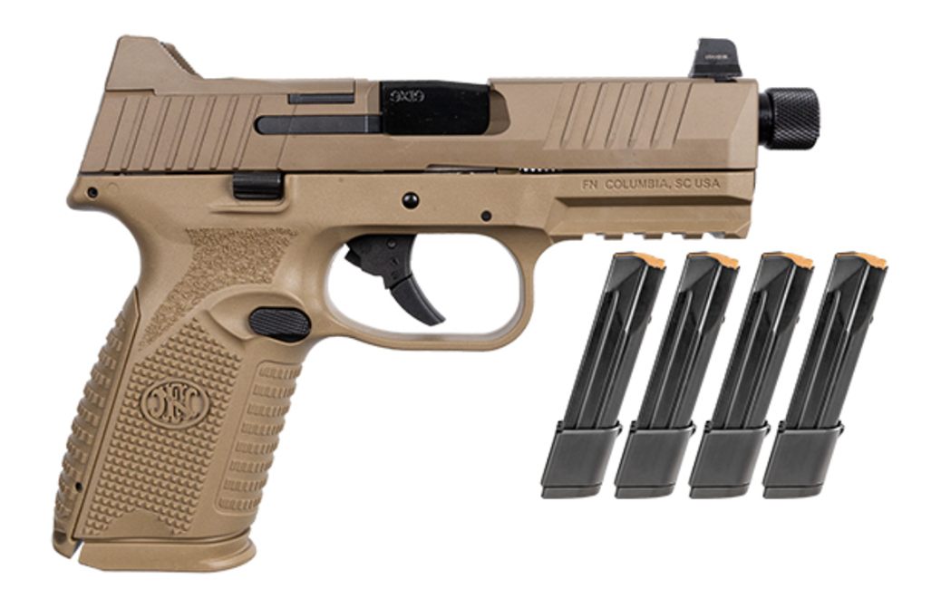 FN 509M Tactical Bundle Handgun 9mm Luger 15rd (1) 24rd (4) Magazines 4.5in