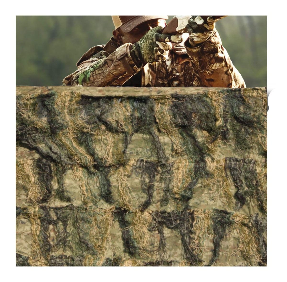 Red Rock Outdoor Gear Ghillie Blind Camouflage Netting, Woodland, 5 X 12-Fe