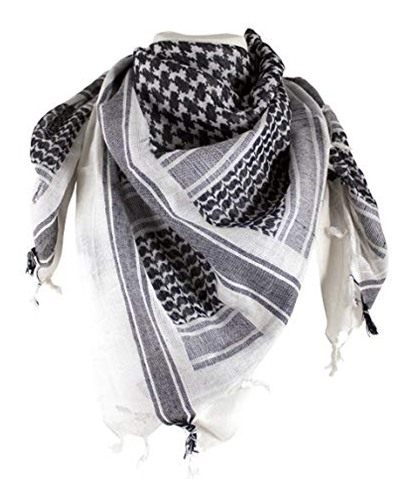 Red Rock Outdoor Gear Shemagh Head Wrap White/BLK view 2