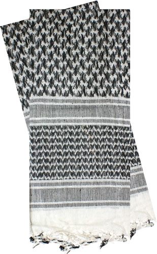 Red Rock Outdoor Gear Shemagh Head Wrap White/BLK view 3