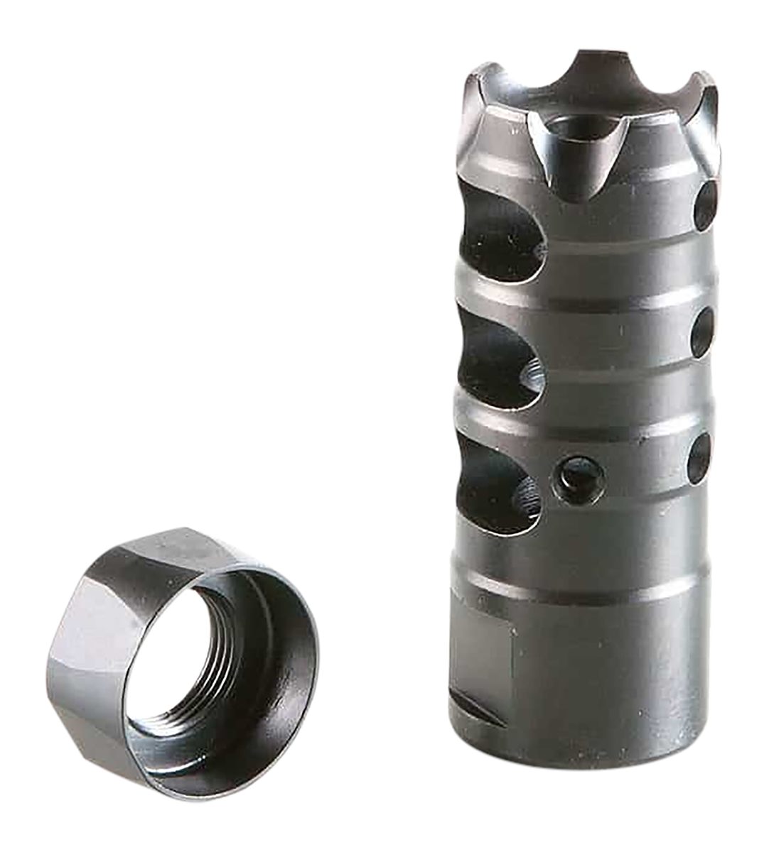 POF USA Patriot Ordnance Factory 00308 Triple Port Muzzle Brake Black Nitri
