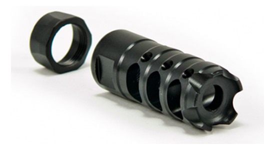 Patriot Ordnance Factory 00309 Triple Port Muzzle Brake Black Nitride 5/8in view 2