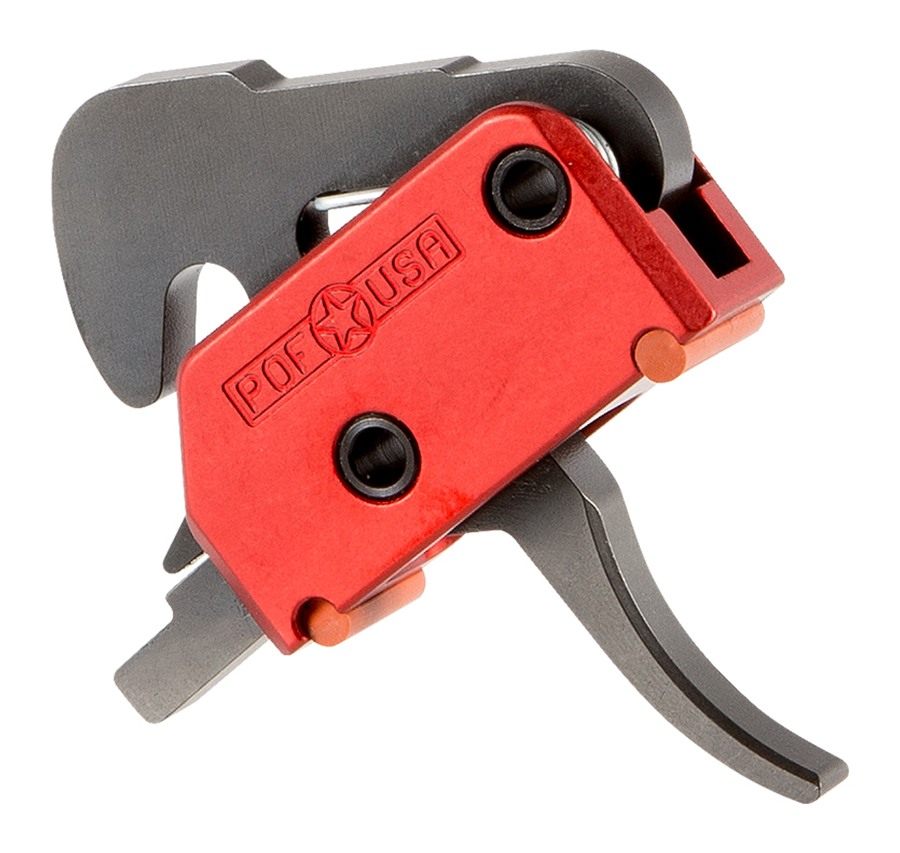 POF USA Patriot Ordnance Factory 01509 Drop-In Black/Red Curved Trigger Two view 2