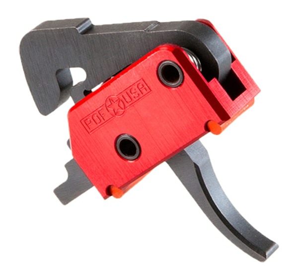 POF USA Patriot Ordnance Factory 01509 Drop-In Black/Red Curved Trigger Two view 3