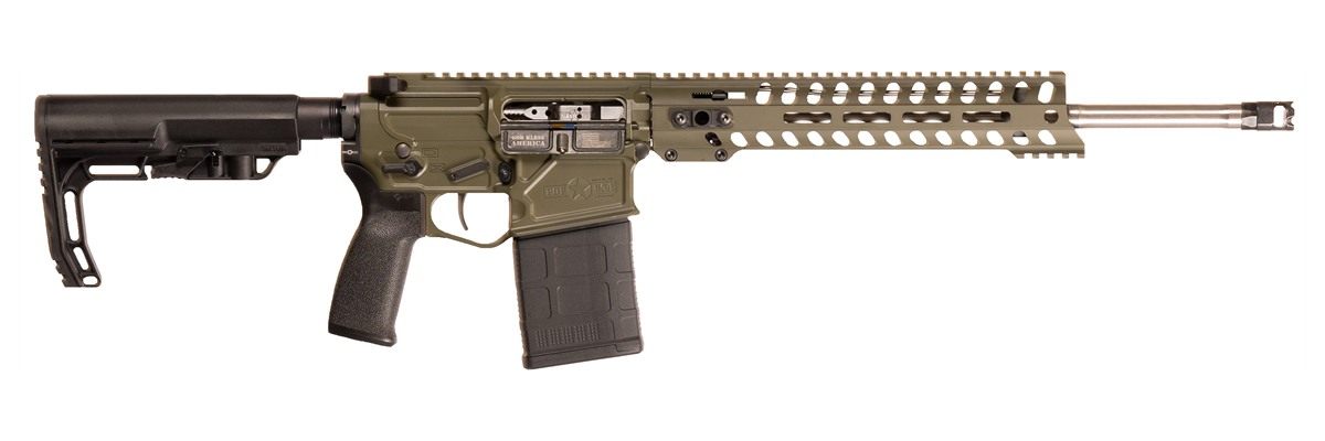 Patriot Ordnance Factory Pof 01941 Rogue Rfl DI 16 11m Rail 308 OD view 2
