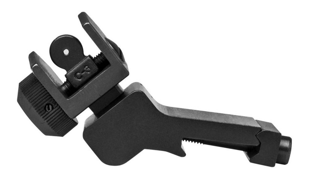 NcStar AR-15 45 Degree Offset Flip-Up Rear Sight Black view 2