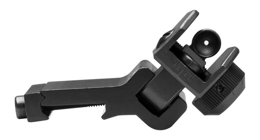 NcStar AR-15 45 Degree Offset Flip-Up Rear Sight Black view 3