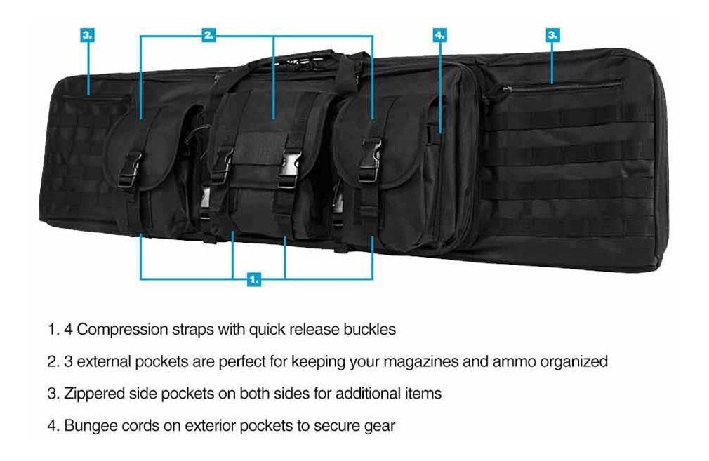 NcSTAR Vism Double Carbine Case - Green 42in