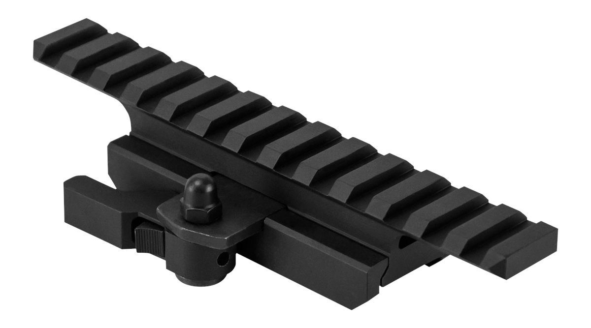 NcSTAR MARFQV2 QR Riser Gen2 Locking/Quick Detach Black Aluminum, Fits AR15