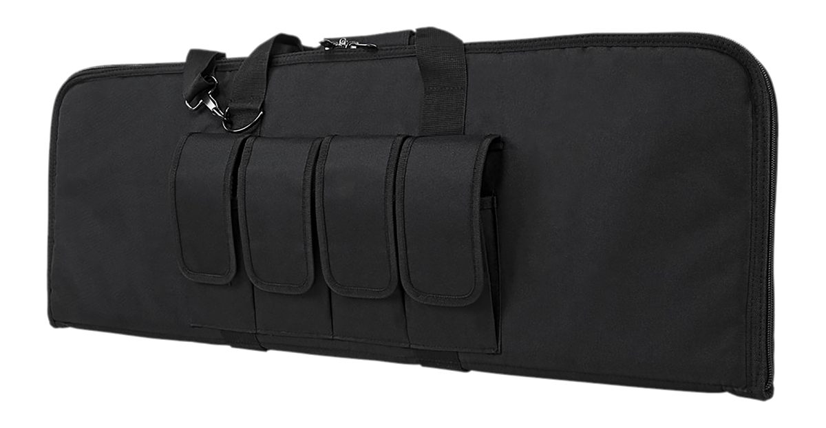 Vism NcStar CVCP2960B36 Carbine Case Black PVC Nylon w/ Lockable Zippers Po