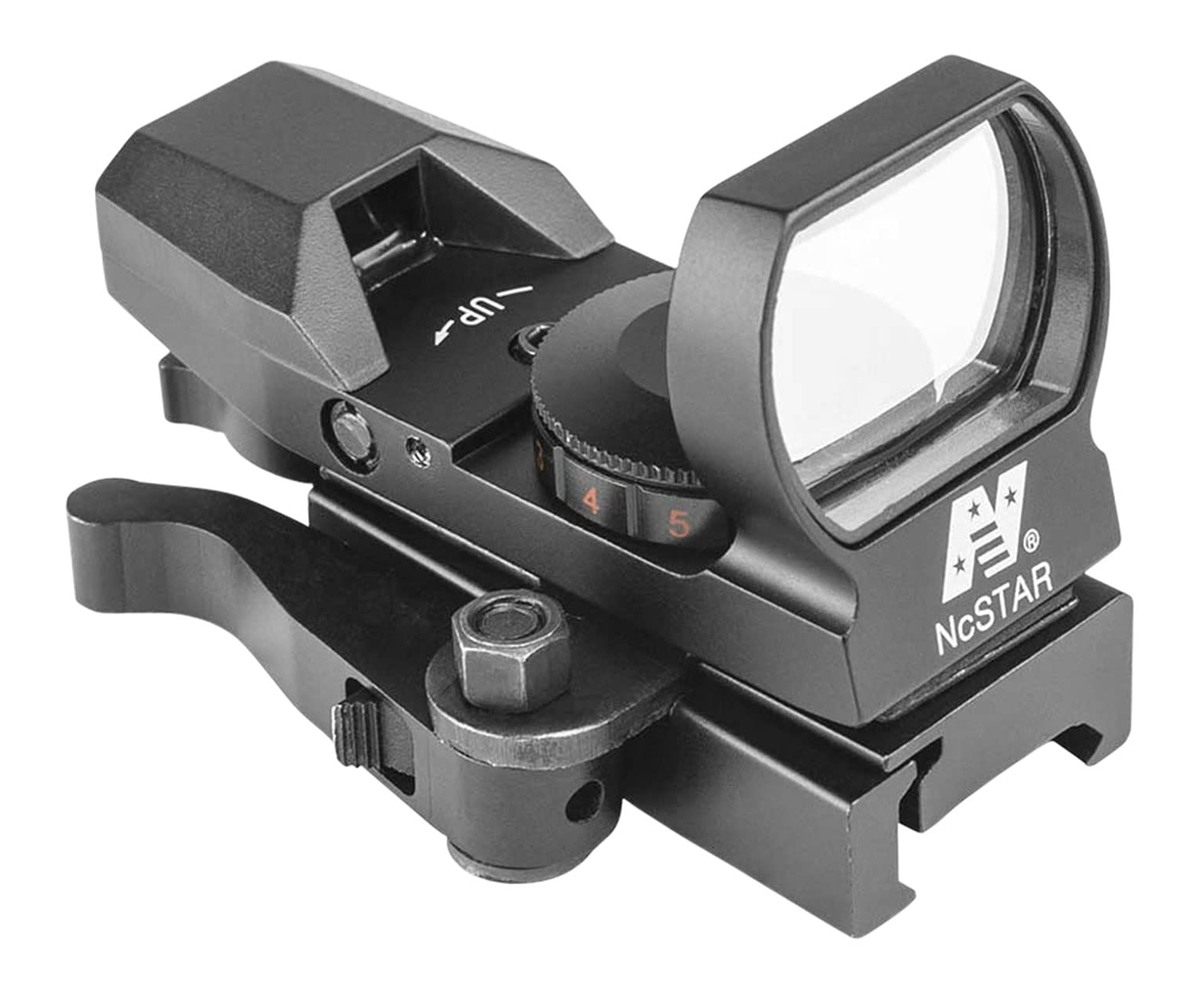 NcSTAR Red Green Reflex Sight with 4 Reticles and QR Mount, Black