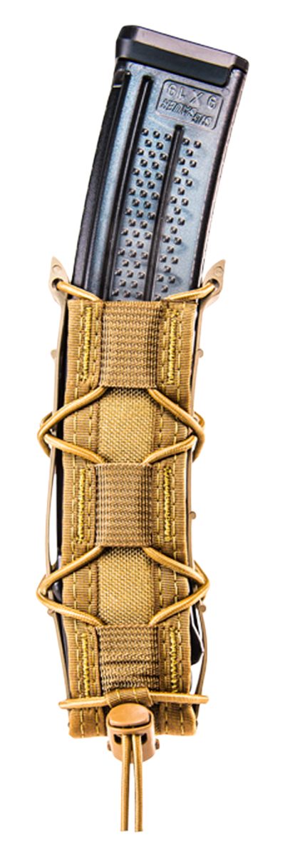 High Speed Gear 11EX00CB Taco Extended Mag Pouch Single Coyote Brown Nylon