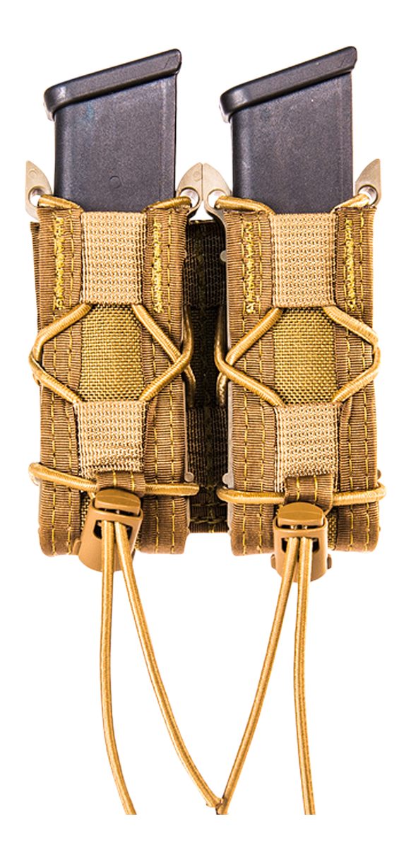 High Speed Gear 11PT02CB Taco Mag Pouch Double Coyote Brown Nylon MOLLE Bel