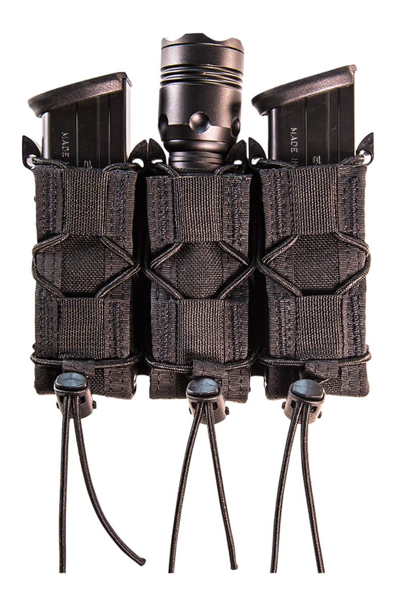 High Speed Gear 11PT03BK Taco Mag Pouch Triple Black Nylon MOLLE Belts 2in
