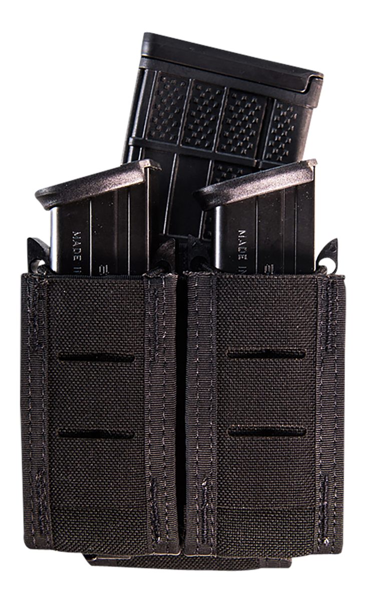 High Speed Gear 41PT02BK Taco Duty Double Pistol Mag, Black Nylon with MOLL