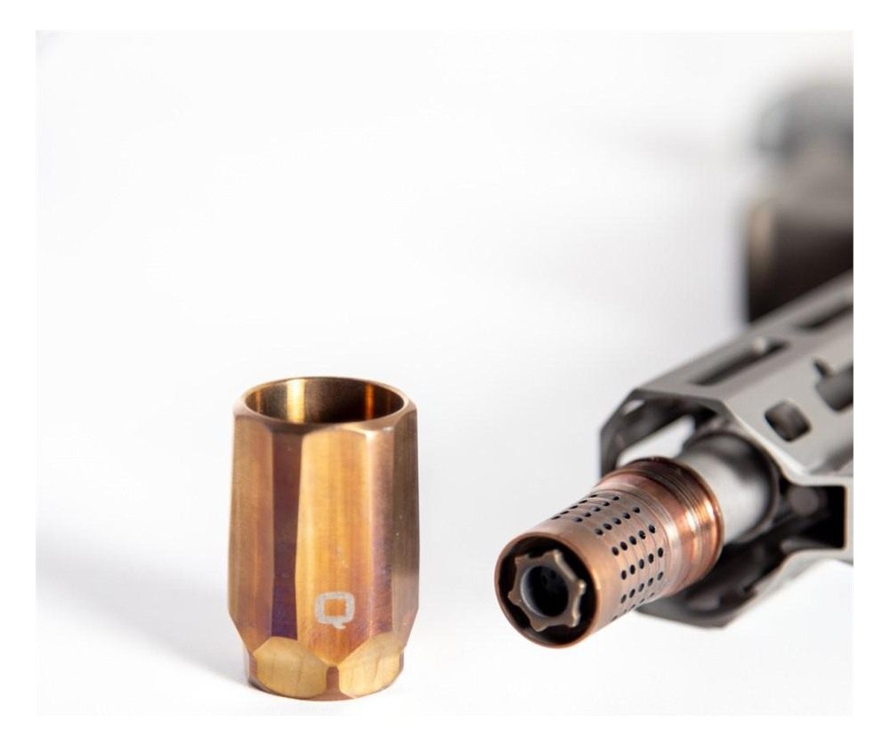 Q Whistletip Tip Blast Mitigation Device QD, Copper, 1.85in L, 1.16in D, fo view 3