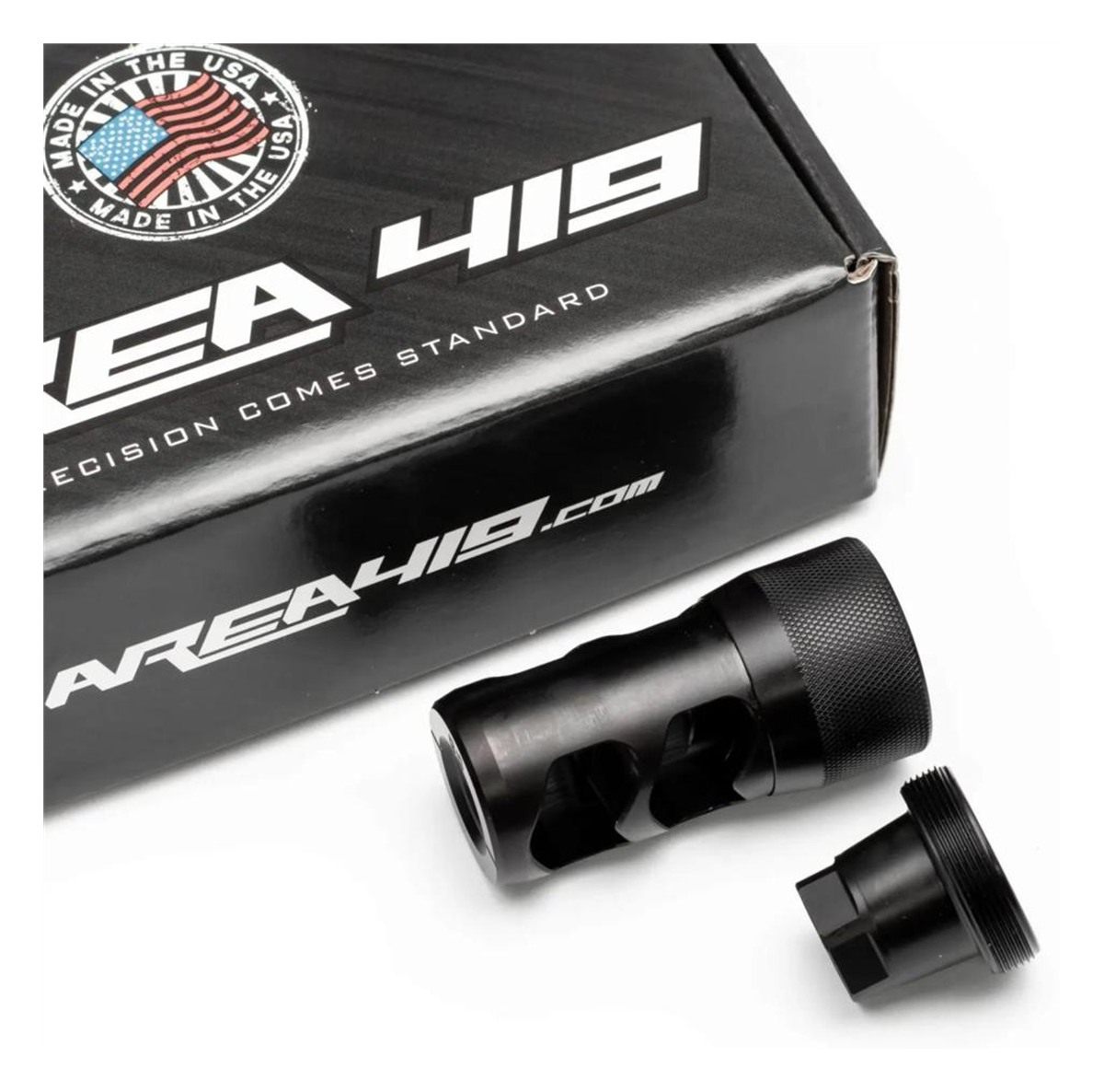 Area419 419 Hellfire 2P-Self Timing Muzzle Brake w/ Adapter 9mm 1/2-28 view 2