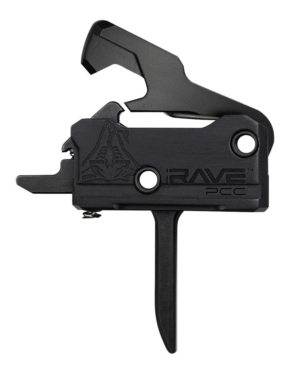 Rise Armament T017FPCCBLK Rave Pistol Caliber Carbine Single-Stage Flat Tri