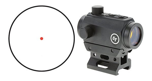 Crimson Trace 0102030 CTS-25 Matte Black 1x20mm 4 MOA Red Dot Reticle, Pica view 4