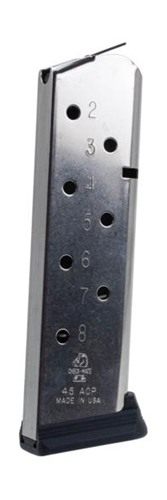 Check Mate Full Size 1911 Handgun Magazine Stainless Steel .45 ACP 8/rd
