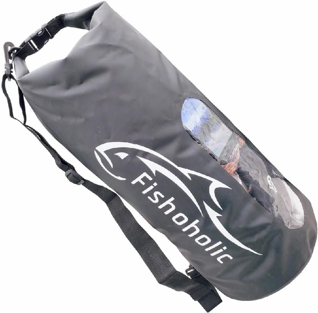 Fishoholic FH Waterproof Gear Bag 15l Grey/clear 1 Adjustable Carry Strap