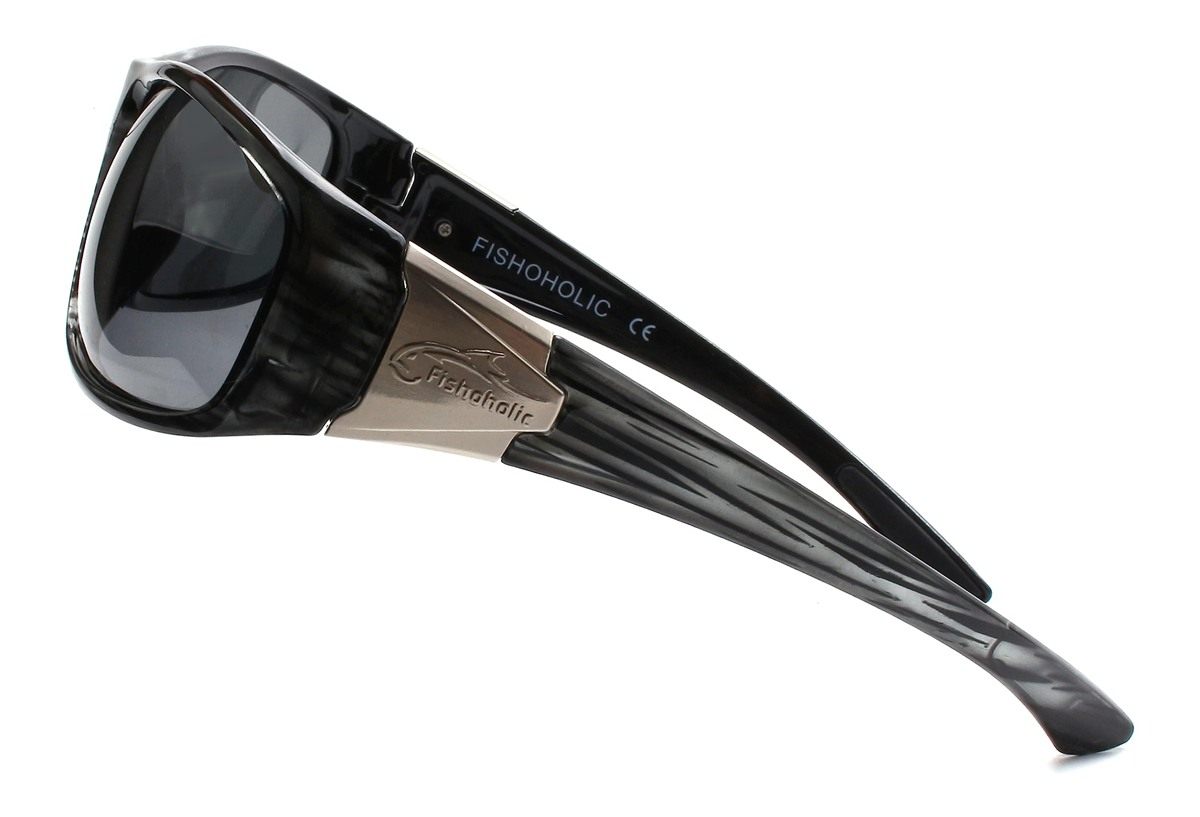 Fishoholic Polarized Fishing Sunglasses with Metal Logo UV400 Gift Hard Cas