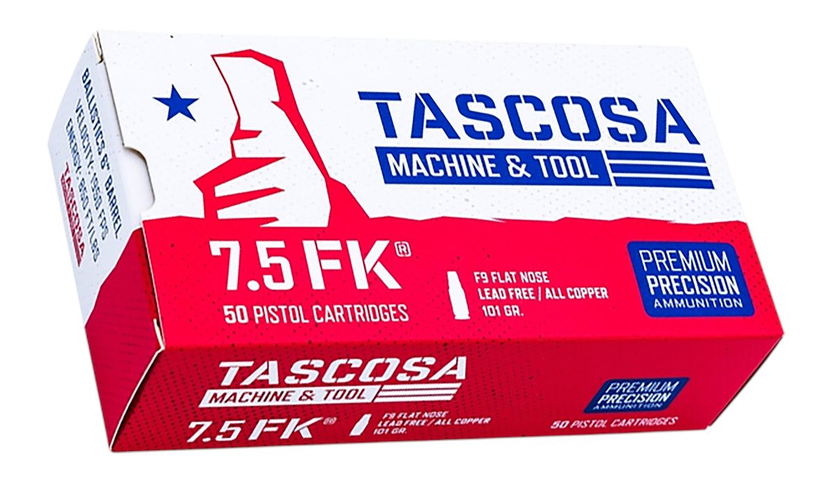 Tascosa Machine Tool and TMTAMMOF9 7.5FK 101gr Flat Nose 50 Per Box/12 Case