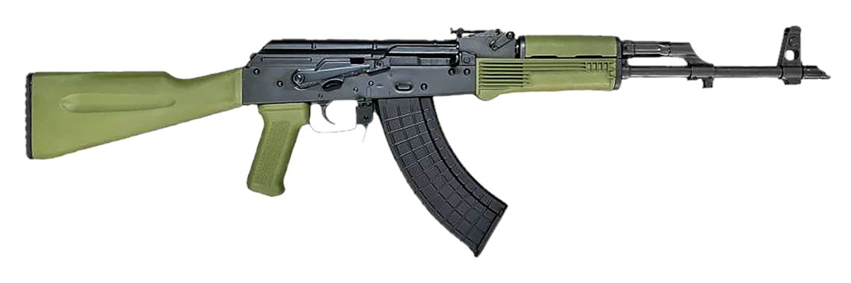 Riley Defense Inc RAK102G RAK  7.62x39mm 30+1 16.25" Black Nitride Threaded Barrel, Black Oxide Mil-Spec Receiver, Fixed Army Green Polymer, Stock OD Green Polymer Grip