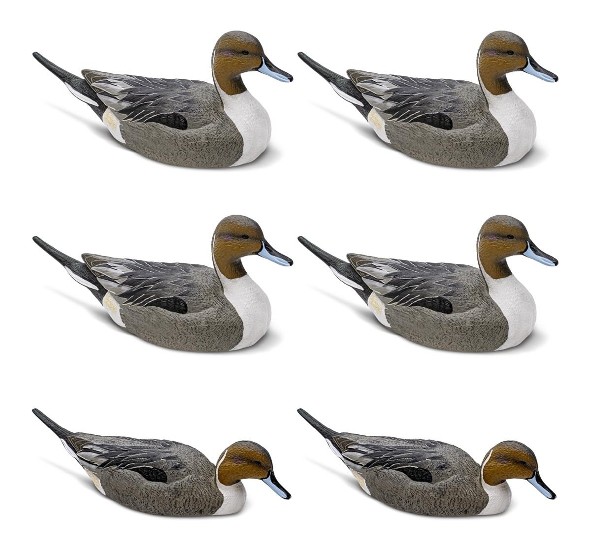 Rig Em Waterfowl Mainline Decoys, 6 Pack, Pintail (333-P)